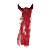 CINTILLO DIABLITA ENCAJE ROJO